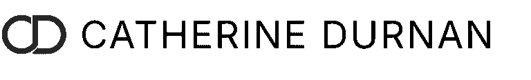 Catherine Durnan logo featuring CD monogram in black text on white background
